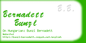 bernadett bunzl business card